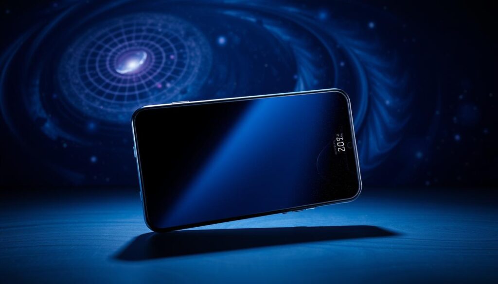 A sleek and modern Samsung Galaxy A15 5G smartphone, showcased in a dynamic 16:9 format. The device is prominently displayed, its smooth and contoured design accentuated by precise shadows and highlights. The background features a captivating galaxy-inspired motif, with swirling cosmic patterns and a sense of depth and dimension. The lighting is subtle and atmospheric, creating a sense of sophistication and techno-futuristic elegance. The overall composition conveys the device's cutting-edge capabilities and premium aesthetic, making it an appealing centerpiece for the "Design e construção do Galaxy A15 5G" section. A sleek and modern Samsung Galaxy A15 5G smartphone, showcased in a dynamic 16:9 format. The device is prominently displayed, its smooth and contoured design accentuated by precise shadows and highlights. The background features a captivating galaxy-inspired motif, with swirling cosmic patterns and a sense of depth and dimension. The lighting is subtle and atmospheric, creating a sense of sophistication and techno-futuristic elegance. The overall composition conveys the device's cutting-edge capabilities and premium aesthetic, making it an appealing centerpiece for the "Design e construção do Galaxy A15 5G" section.